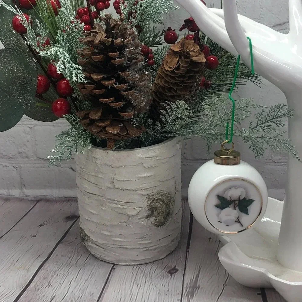 ceramic cotton bowl ornament
